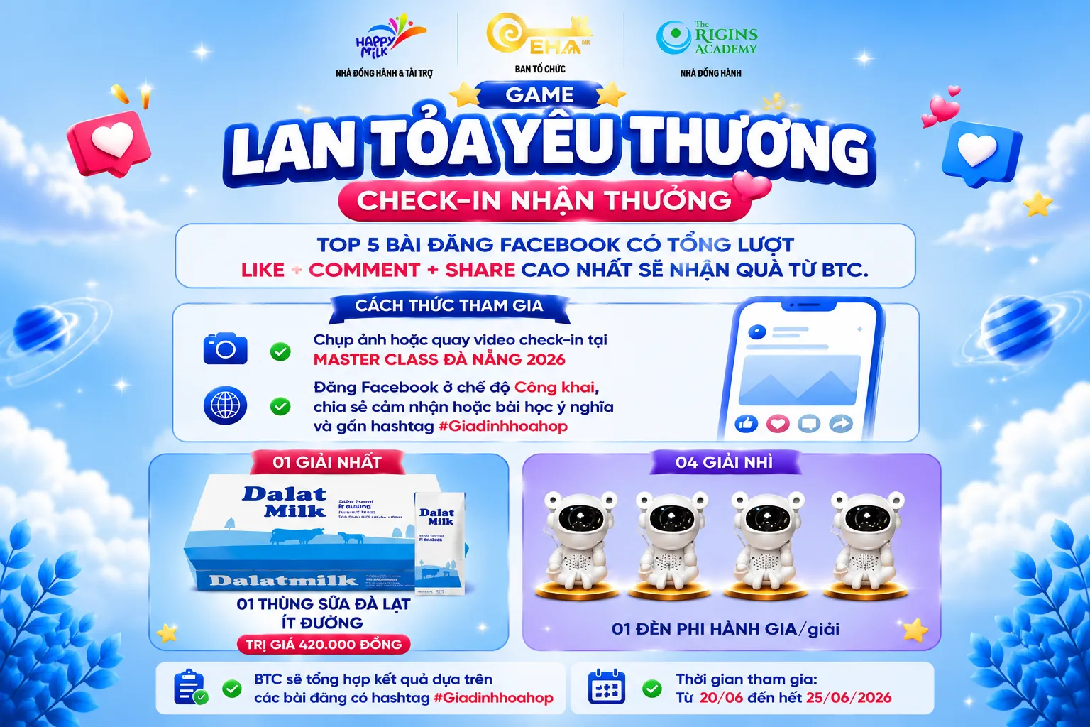 LAN TỎA YÊU THƯƠNG – CHECK-IN NHẬN THƯỞNG