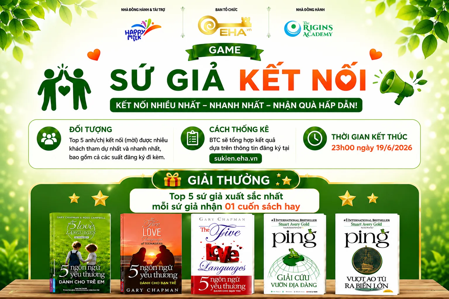Sứ Giả Kết Nối EHA 2026 | Vinh Danh Top 5 Người Kết Nối Khách Tham Dự Nhiều Nhất