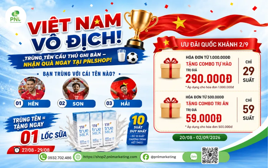 VIỆT NAM VÔ ĐỊCH! TRÙNG TÊN CẦU THỦ GHI BÀN – NHẬN QUÀ NGAY TẠI PNLSHOP!