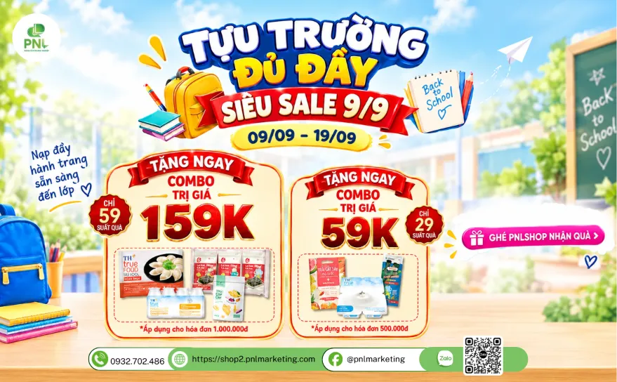 🎒 TỰU TRƯỜNG ĐỦ ĐẦY – SĂN ƯU ĐÃI CÙNG PNLSHOP