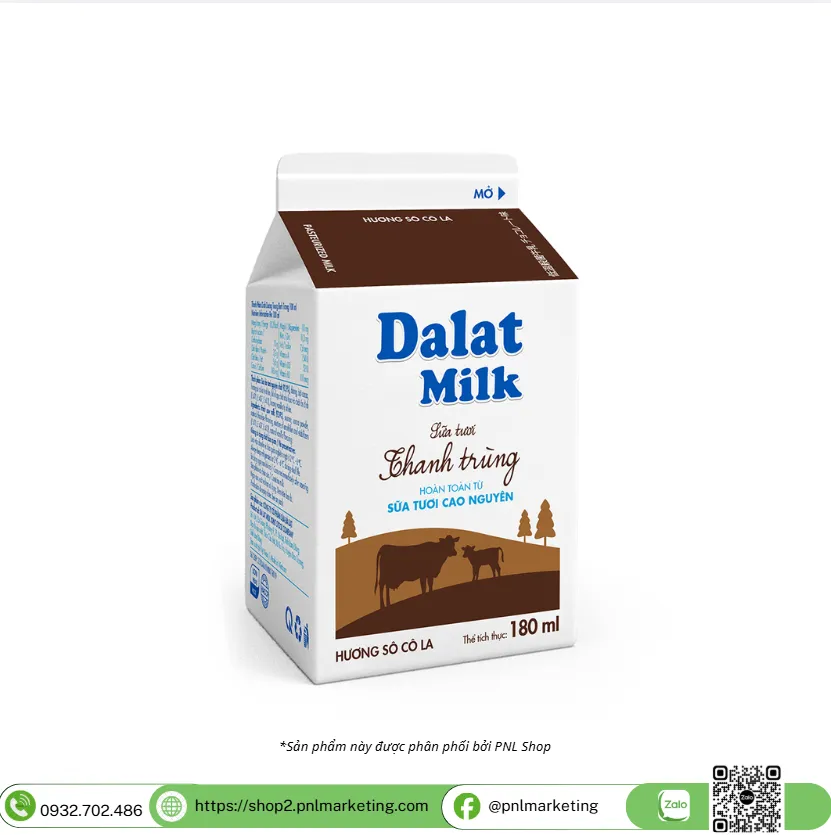 Sữa tươi thanh trùng hương sô cô la 180ml