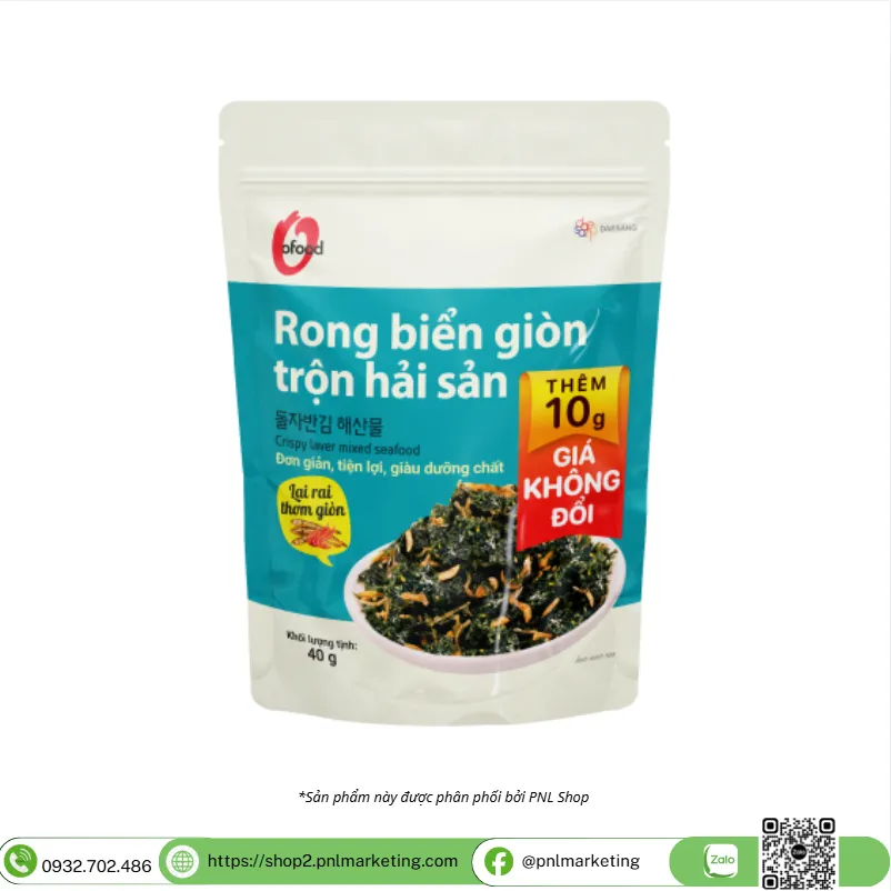 Rong biển giòn trộn hải sản