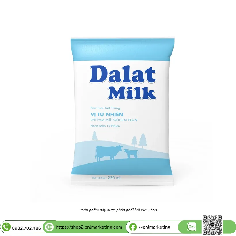 SỮA TƯƠI TIỆT TRÙNG VỊ TỰ NHIÊN DALATMILK 220ML
