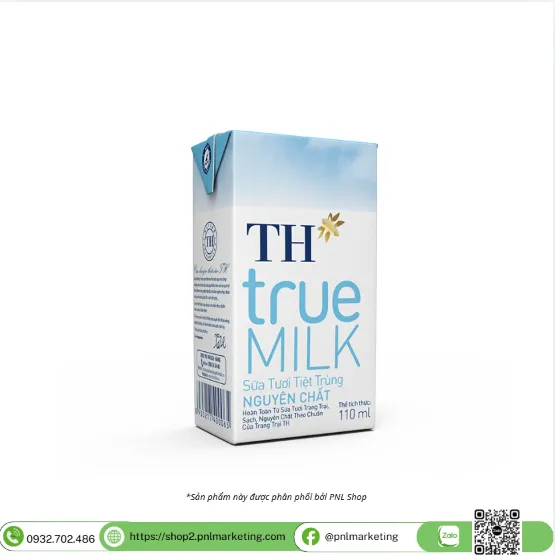 SỮA TƯƠI TIỆT TRÙNG NGUYÊN CHẤT TH TRUE MILK 110ML