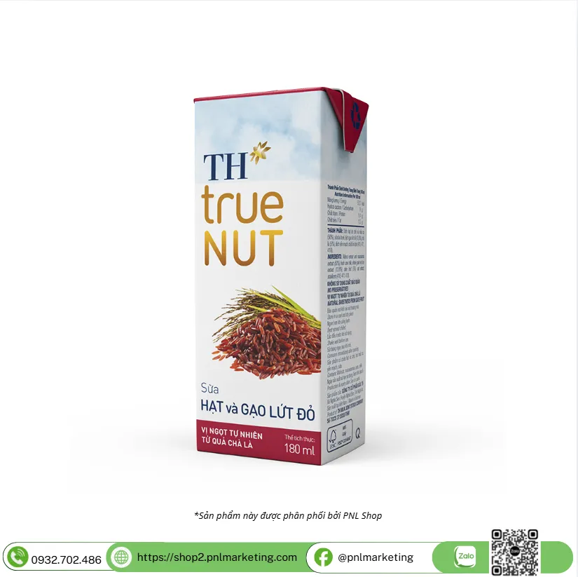 SỮA HẠT VÀ GẠO LỨT ĐỎ THTRUENUT 180ML