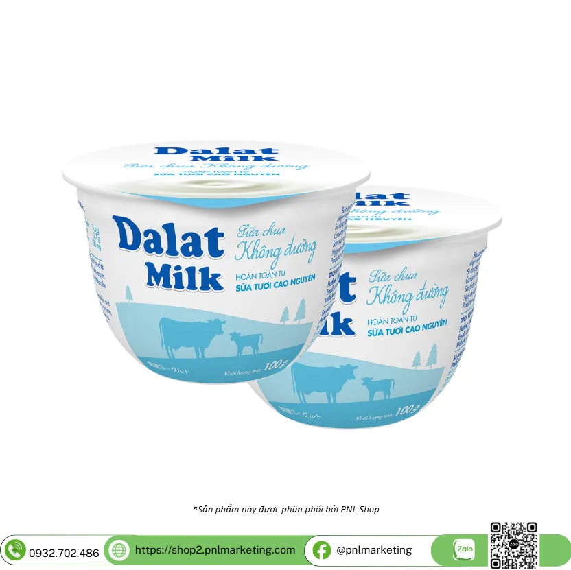 SỮA CHUA ĂN Vị tự nhiên Dalatmilk 100g
