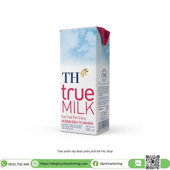 SỮA TƯƠI TIỆT TRÙNG HƯƠNG DÂU TH TRUE MILK 180ML