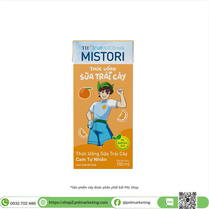 SỮA TRÁI CÂY CAM MISTORI 180ML
