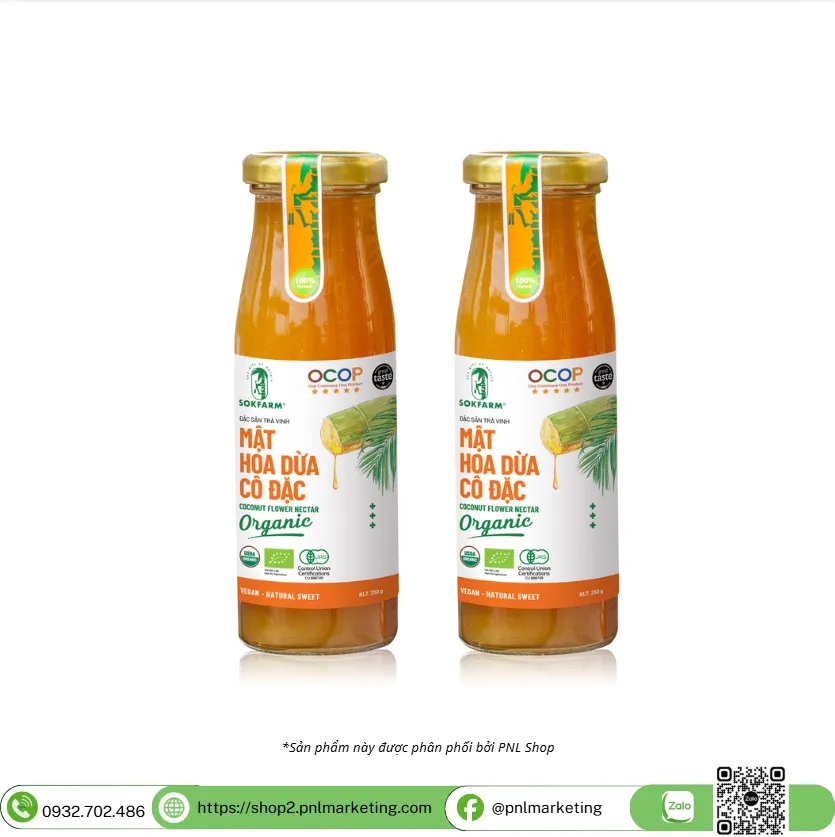 Mật hoa dừa cô đặc Organic Sokfarm 250g- Cho bé