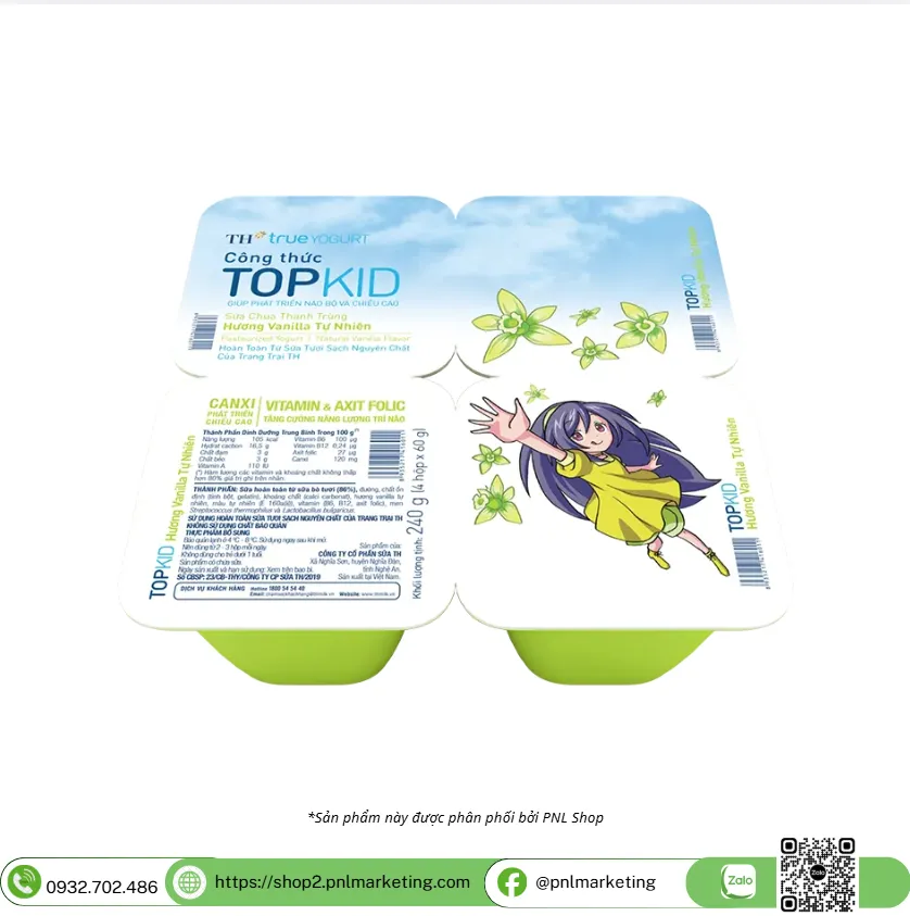 SỮA CHUA ĂN TOPKID VANILLA 60G
