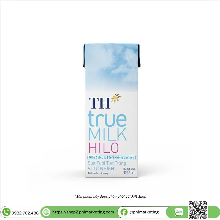 SỮA TƯƠI TIỆT TRÙNG VỊ TN TH TRUE MILK HILO 180ML