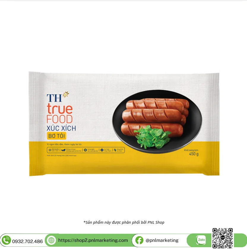 Xúc xích bơ tỏi THtrueFOOD 450g