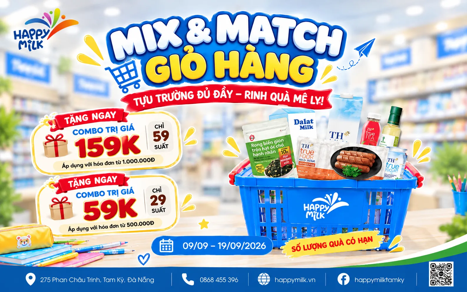 Bí Kíp “Mix & Match” Giỏ Hàng – Tựu Trường Đủ Đầy, Rinh Quà Mê Ly!