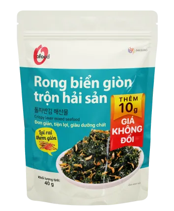 Rong biển giòn trộn hải sản