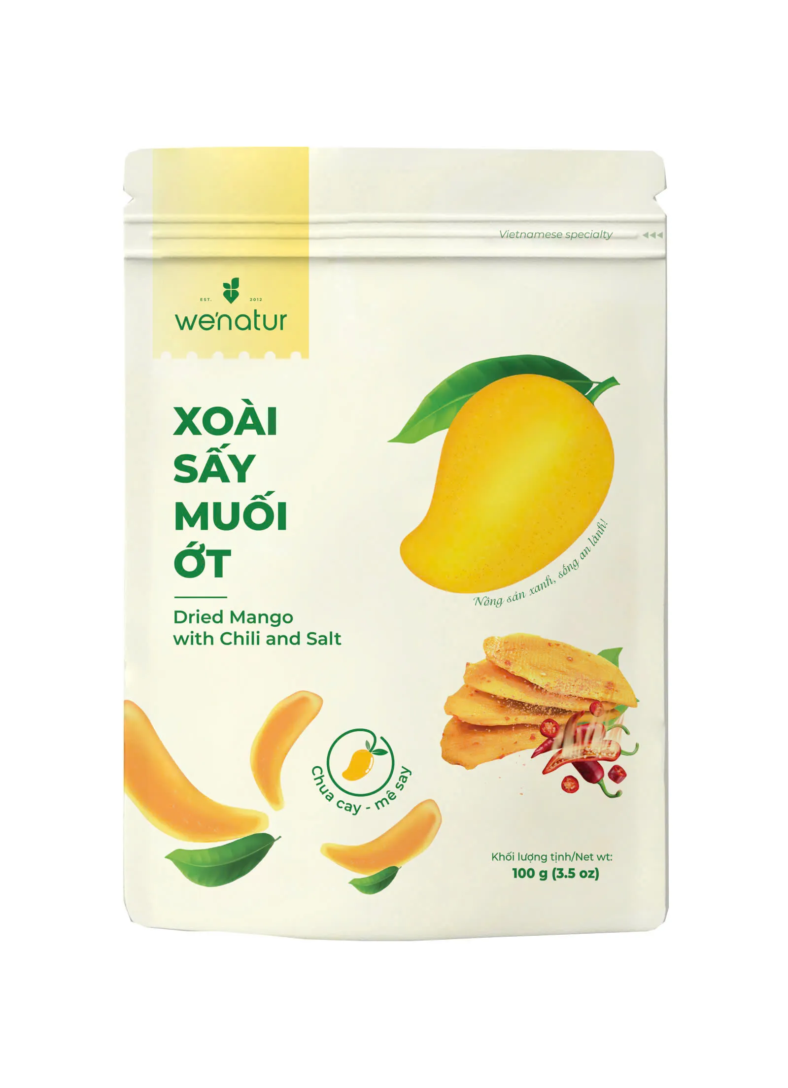 XOÀI SẤY MUỐI ỚT 100 g