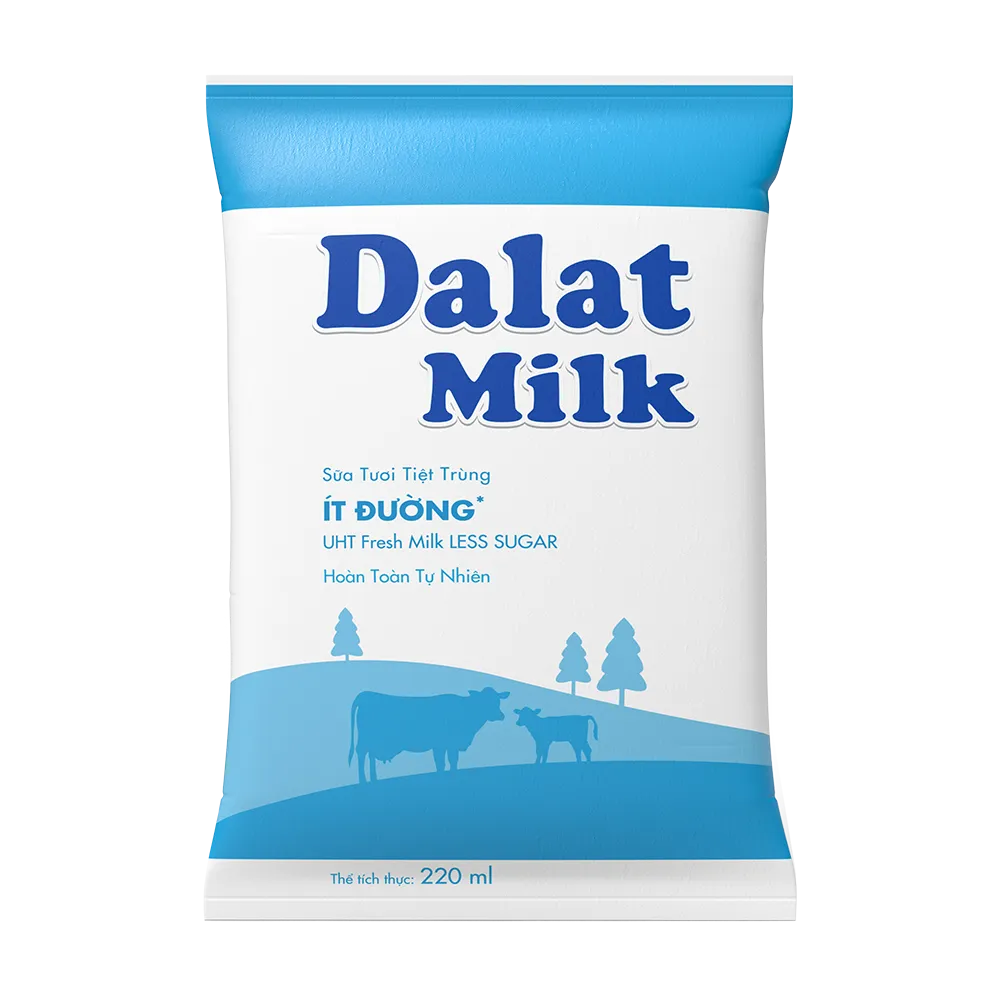 SỮA TƯƠI TIỆT TRÙNG ÍT ĐƯỜNG DALATMILK 220ML