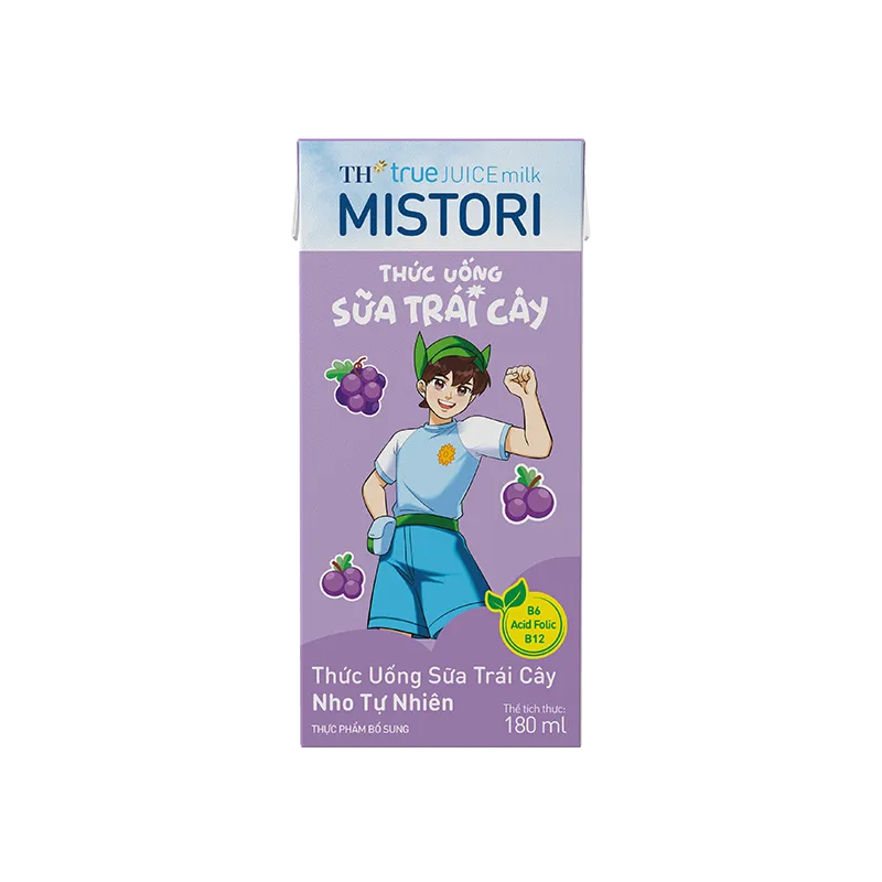 SỮA TRÁI CÂY NHO MISTORI 180ML