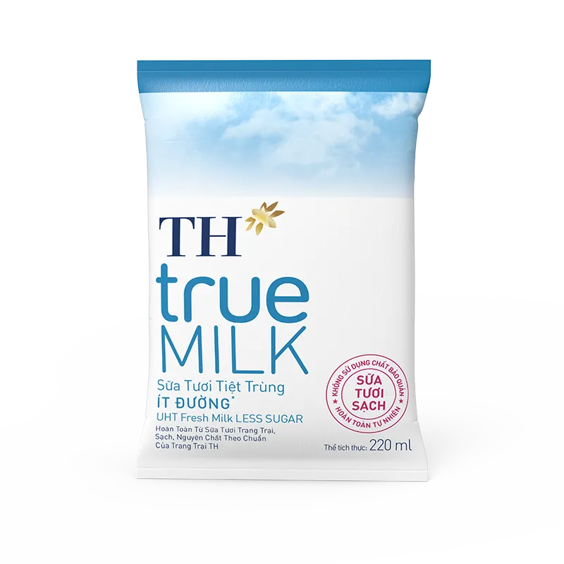 SỮA TƯƠI TIỆT TRÙNG ÍT ĐƯỜNG TH TRUE MILK 220ML