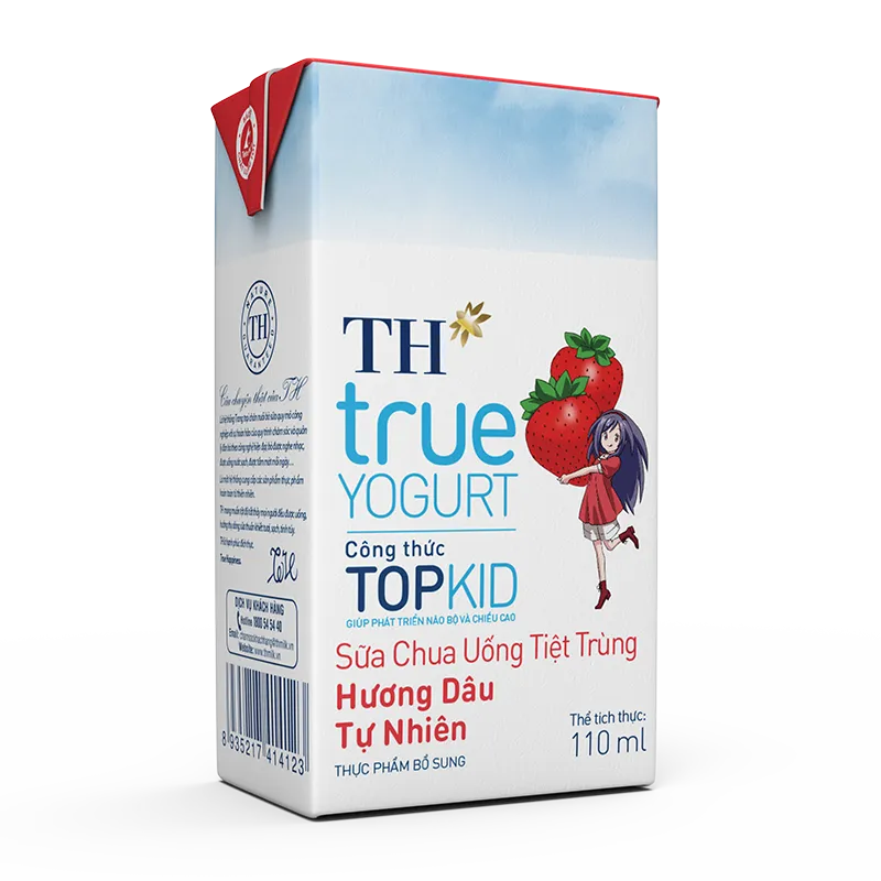 SỮA CHUA UỐNG TIỆT TRÙNG TOPKID DÂU 110ML