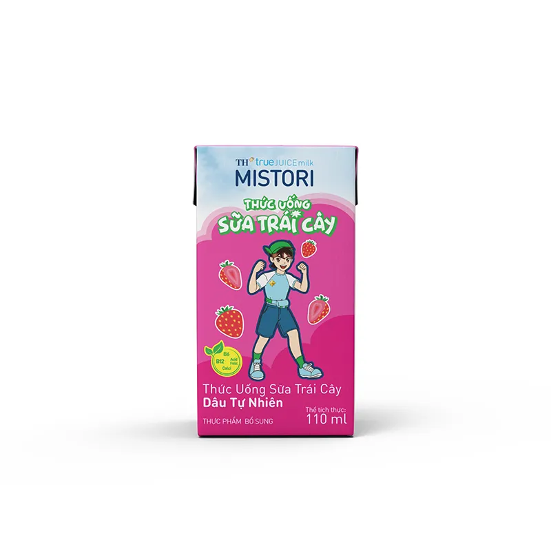 SỮA TRÁI CÂY DÂU THẠCH MISTORI 180ML