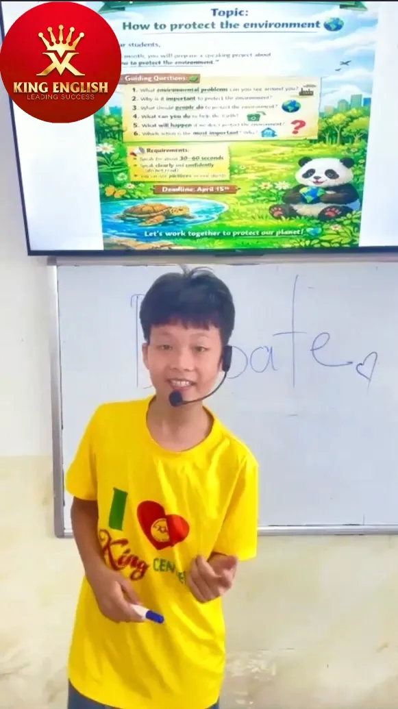 [Góc Tự Hào] Khám Phá Kỹ Năng Thuyết Trình Tiếng Anh Xuất Sắc Của Cậu Bé Lớp 6 Tại King English